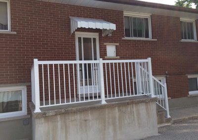 White Aluminum Awning